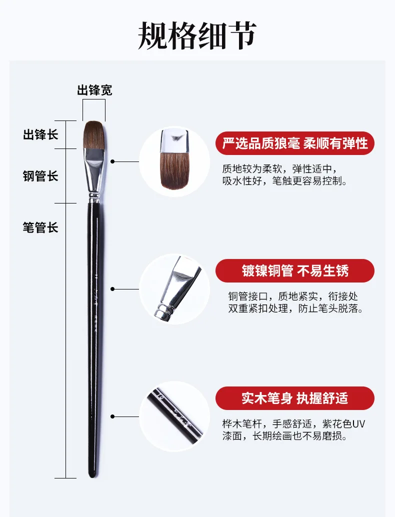 Liupintang Langhao акварель, масло, живопись авторучка для студентов Изобразительное искусство только широкая кисть, состоящая из ряда пенообразных кистей масляная боль