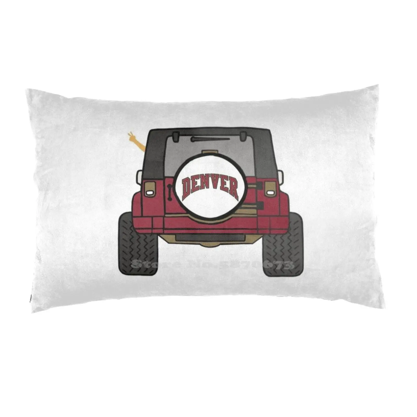 Denver Sticker Room Decor Rettangolo Federa Denver Denver Du Pioneers Pios Pioneer