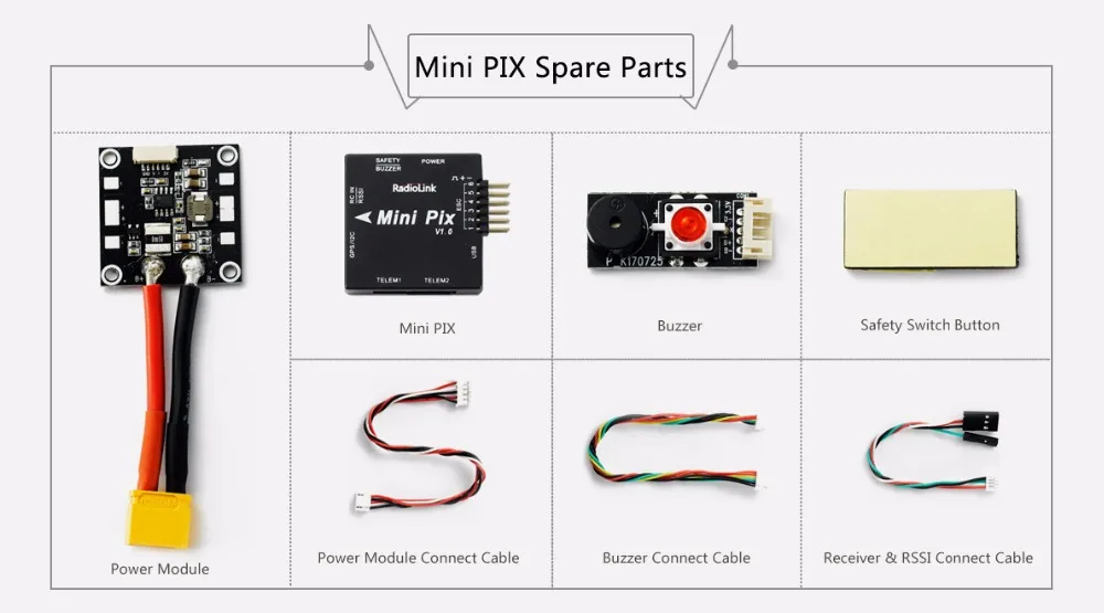 Radiolink Mini PIX PIXHAWK M8N gps контроль полета Вибрация Демпфирование программным обеспечением Attitude удержание для RC гоночный Дрон Мультикоптер