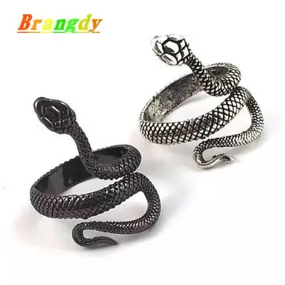 Mejor vendedor  Anillos De Serpiente estilo gótico Retro para hombre y mujer, joyería de moda estudiantil en forma de serpiente Myw5eMqOG7g