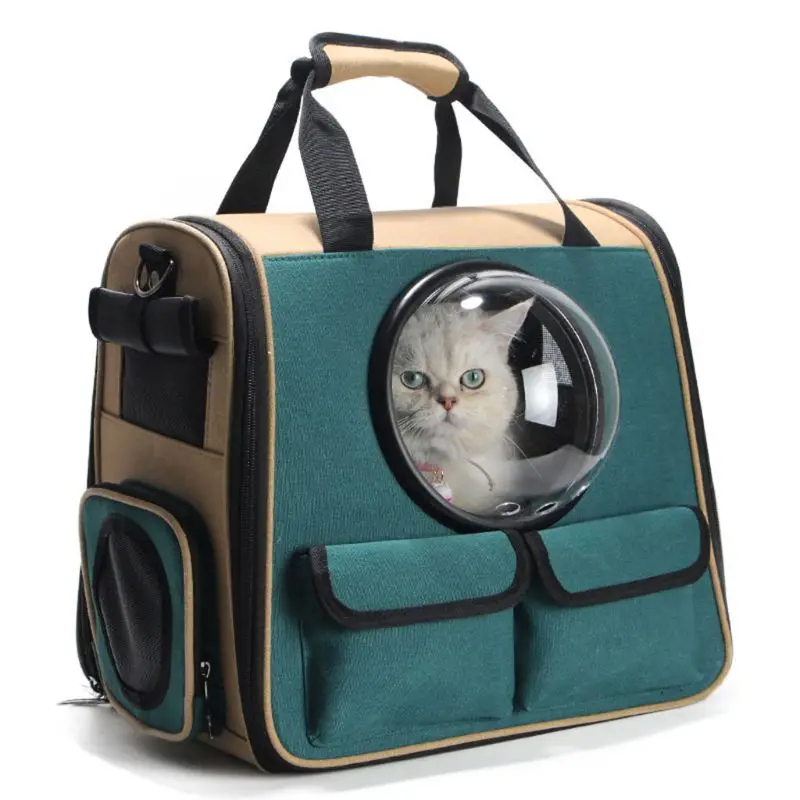 

Pet Carrier Backpack for Small Cats and Dogs with Space Capsule