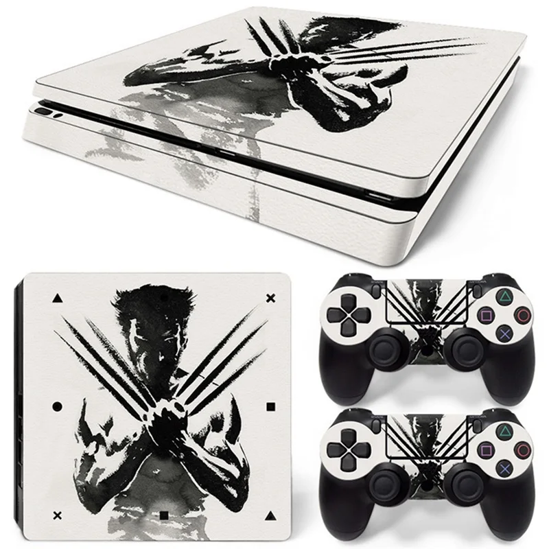 Marvel Avengers Vinyl Skin Sticker for PS4 Slim Console and 2 Controllers Decal Cover Game Accessories 
