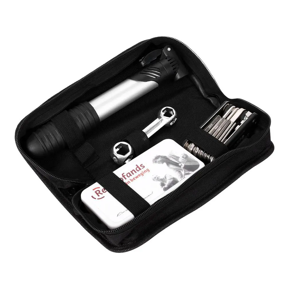 

Portable Bicycle Tire Repair Tools Kits Bag Bike Cycling Tyre Air Pump Inflator Schrader Presta Valve