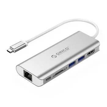 

Aluminum Alloy Type-C*1(charge), HDMI*1, USB3.0*2, RJ45*1, SD*1 Multi-function docking station,XC-303