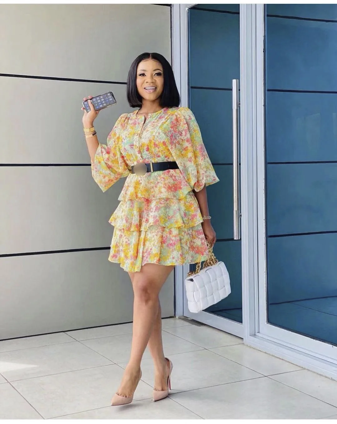 L-3XL Floral Dress Large Size Women
