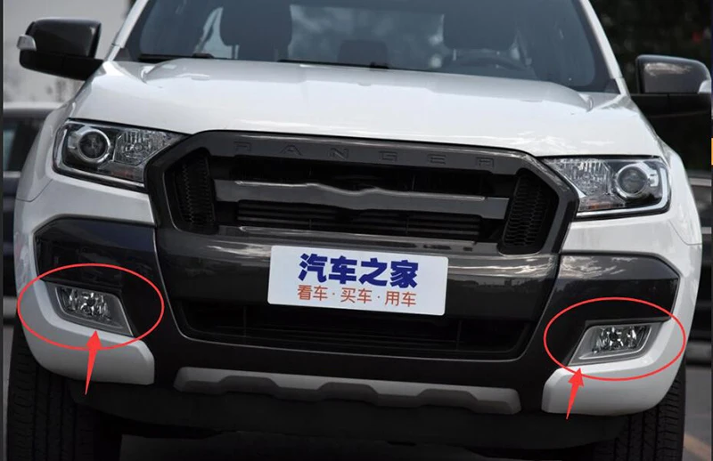 Для Ford Ranger- дневные ходовые светодиодные дневные ходовые огни противотуманная лампа фары с желтым реле сигнала поворота
