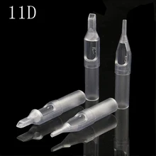 PEPAX 100pcs Assorted Size Tattoo Tips Tubes 11D tips for Tattoo Needles Round Diamond Flat/Magnum Sterilize Tips Grips Tattoo