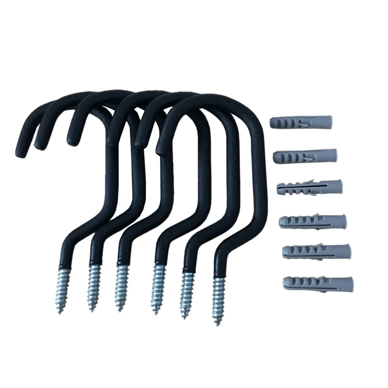 Heavy Duty Bike Hanger Hooks for Garage Ceiling Storage 6 Pack Bike Hooks for Wall Ceiling Holder with 6 Pack Bolts