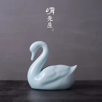 

Jindezhen Characteristic Ceramics Arts And Crafts Swan Sculpture Originality Home Furnishing Decoration Gift Goods Of Furniture