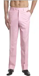 Розовые прямые мужские штаны высокого качества облегающие брюки для делового костюма/мужские высококачественные свободные тонкие брюки