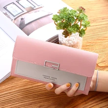 

Fashion Female Long Purses Pu Leather High Quality Hasp Women Wallets