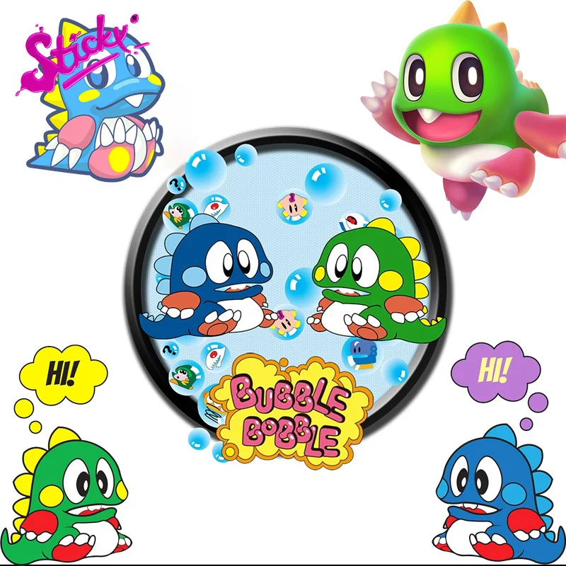 Sticky Old School Fun Bubble Bobble Rom Anime Car Sticker Decalcomania Decor Moto Fuoristrada Laptop Tronco Chitarra Adesivi In Vinile
