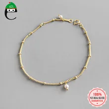 ElfoPlataSi,,, 925 пробы, серебряный, золотой, синтез, жемчужный браслет для женщин, жены, девушек, женщин, хорошее серебряное ювелирное изделие DS2294