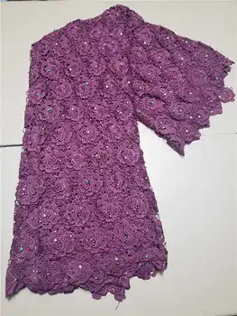 

Factory Offers High Quality Latest African Guipure Cord lace With stones fabric for Party Dresses NX329 Baby Pink