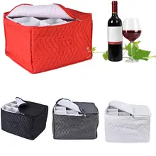 Сумка для хранения бокалов для вина чехол для хранения бокалов сумка для хранения 12 разделителей для защиты винного стекла es#4W