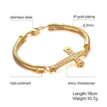 

FXM stainless steel fashion jewelry for birthday gift gold cross men's popular style lovely hot sell style 2020 new style