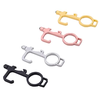 

100pcs Hygiene Hand Non-Contact EDC Door Opener Touch Screen Stylus Safety Tool Door Handle Multifunctional Key Chain Wholesales