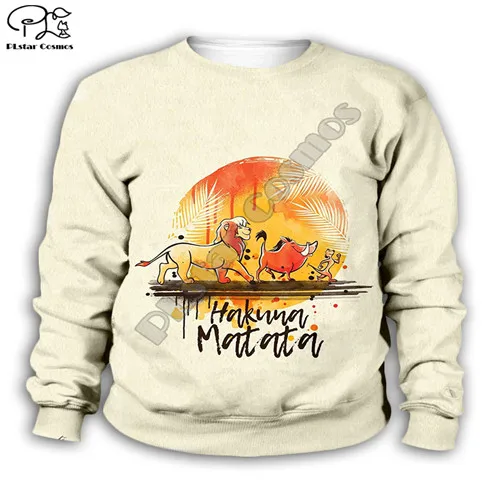 Kids sweatshirts Толстовка с капюшоном для всей семьи с изображением короля льва из мультфильма; толстовки на молнии с 3D-принтом; толстовки с длинными рукавами в стиле Харадзюку; уличная одежда - Цвет: Kids sweatshirts