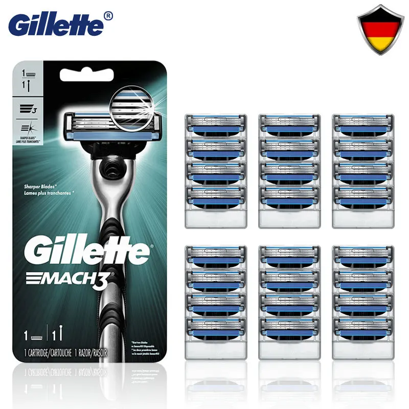 Оригинальные лезвия для бритья Mach3 Gillette лезвие ручное мужчин удаление волос на
