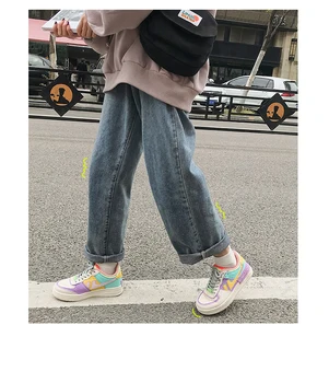 

Rainbow air force candy macarone shoes spring sports shoes students Korean version Ulzzang Street women's shoes ins