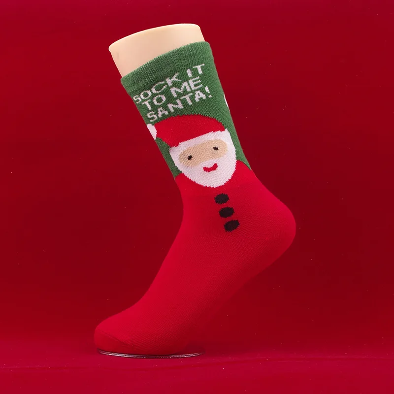 1 пара, носки для женщин и мужчин, забавные носки с рисунками из мультфильмов, милые стильные модные хлопковые носки со снеговиком, рождественские носки-Тапочки
