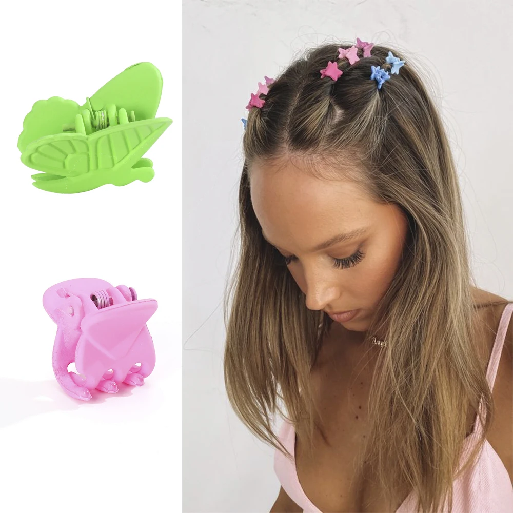 

20/30/50Pcs/Box Cute Girls Women Heart Flower Crown Animals Colorful Hair Claws Sweet Hairpins Hair Clips Kid Hair Accessories