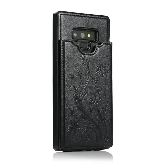 Black Pattern Роскошный кожаный чехол для samsung S9Plus чехол S10Plus Note9 чехол для Note 9 Galaxy S10 S9 S8 Etui для samsung Note 10 Plus чехол S10E - Цвет: Black Pattern