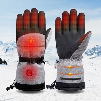 

Electric Heating Snowboard Ski Gloves Snow Mittens Comfortable Warm Keeping Full Finger Ski Gloves Windproof Skiing Gloves