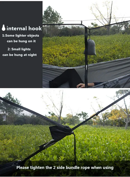 Outdoor Hammock Mosquito Net Travel Portable Double Person Foldable Separating Mosquito Bed Net, Hammock(not included)