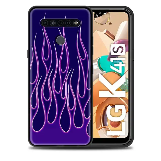 Fashion Flame Pattern Black Case for LG K41s K40s K50s K51s G6 G7 G8 ThinQ K31 K42 K52 K62 K71 Soft Silicone Phone Cover B14