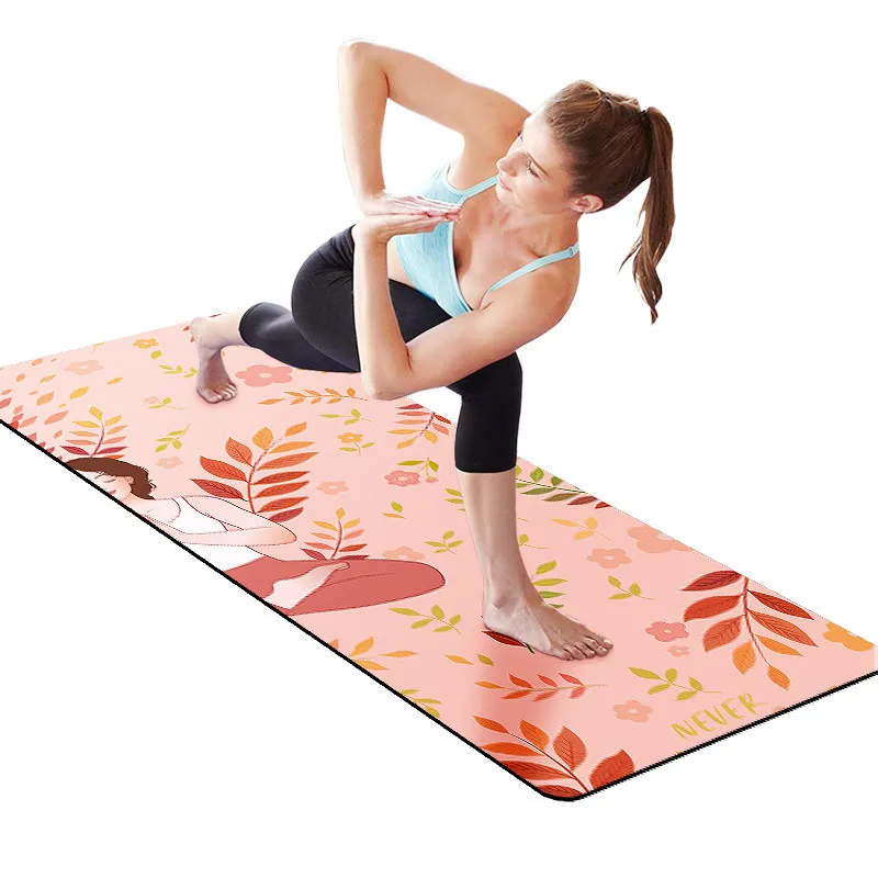 Wholesale Glossy PU Rubber Non-slip Yoga Mat