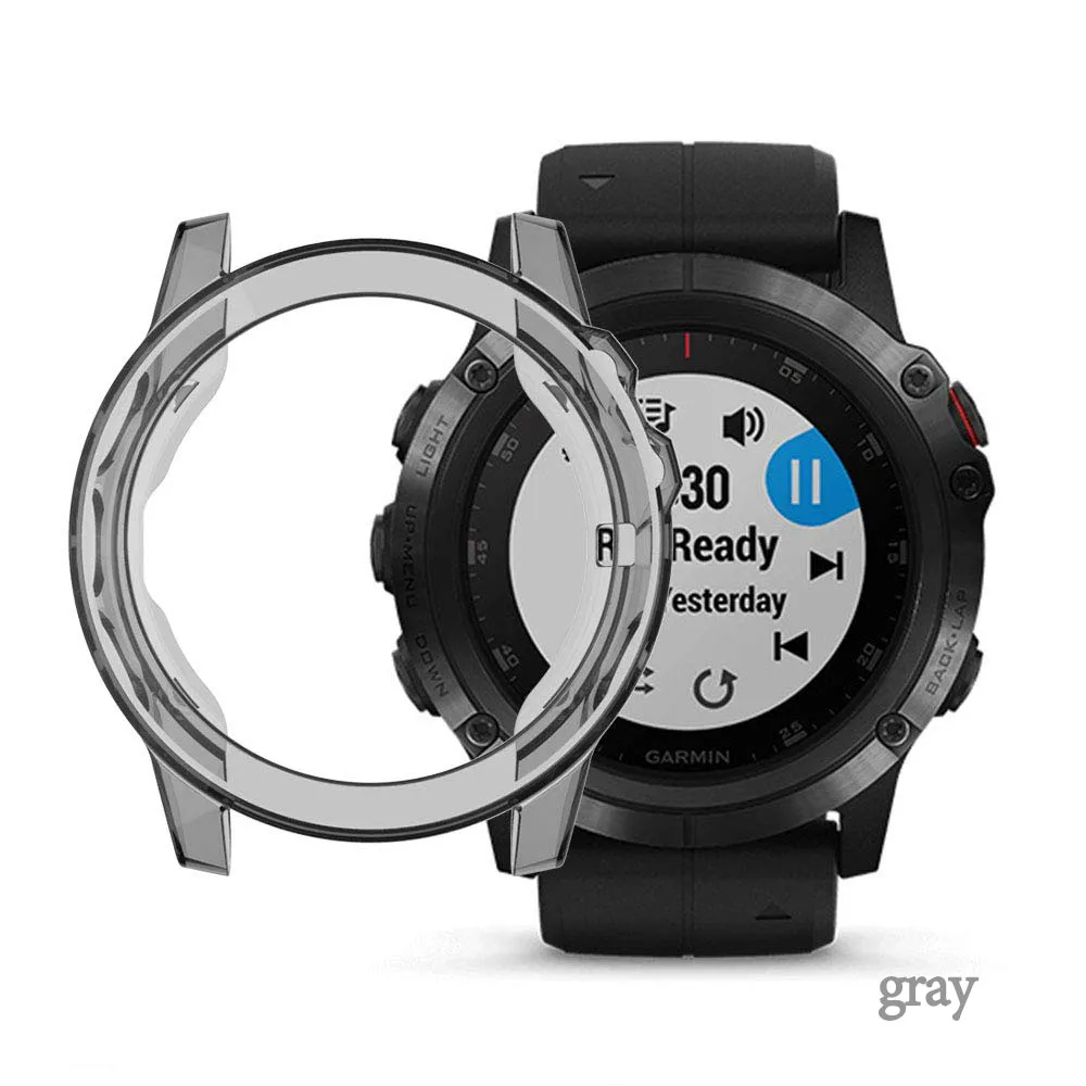 Для Garmin Fenix 5X защитный чехол мягкий TPU Ультратонкий чехол прозрачные Смарт-часы защитные аксессуары для Fenix 5 X