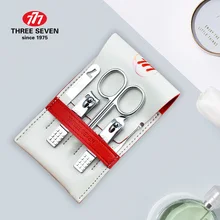 Три семь 777 Высокое качество углеродистая сталь Серебряный набор для маникюра и педикюра машинка для стрижки ногтей Новая мода городской стиль 5 в 1 TSG-1905