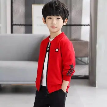 

Boys spring and autumn new long-sleeved short coat children's student jacket zipper shirt baby baseball uniform cardigan