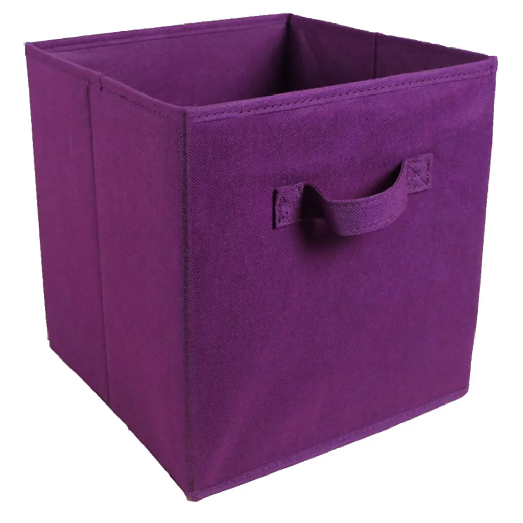 Purple 7 цветов, корзина для хранения кубиков, органайзер для выдвижных ящиков, коробка для прачечных, корзина, шкафчик с полками, органайзер для дома, ванной комнаты - Цвет: Purple