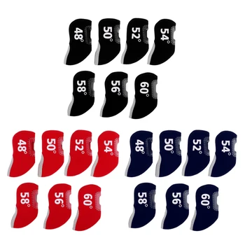 

Pack 7 Sports Golf Club Iron Putter Headcover Head Cover Protector Set Accessories - Different Degrees - Durable & Portable