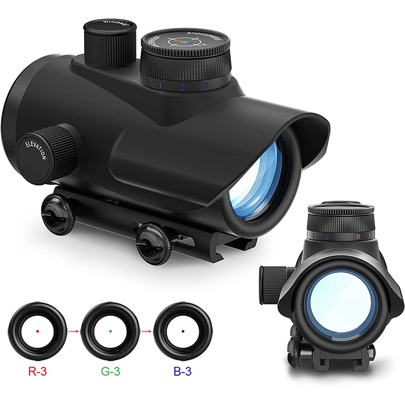 

Tactical 1x30 Red Dot Sight Holographic Scope 11mm & 20mm Weaver Picatinny Rail Mount for Hunting Accessories Rifle