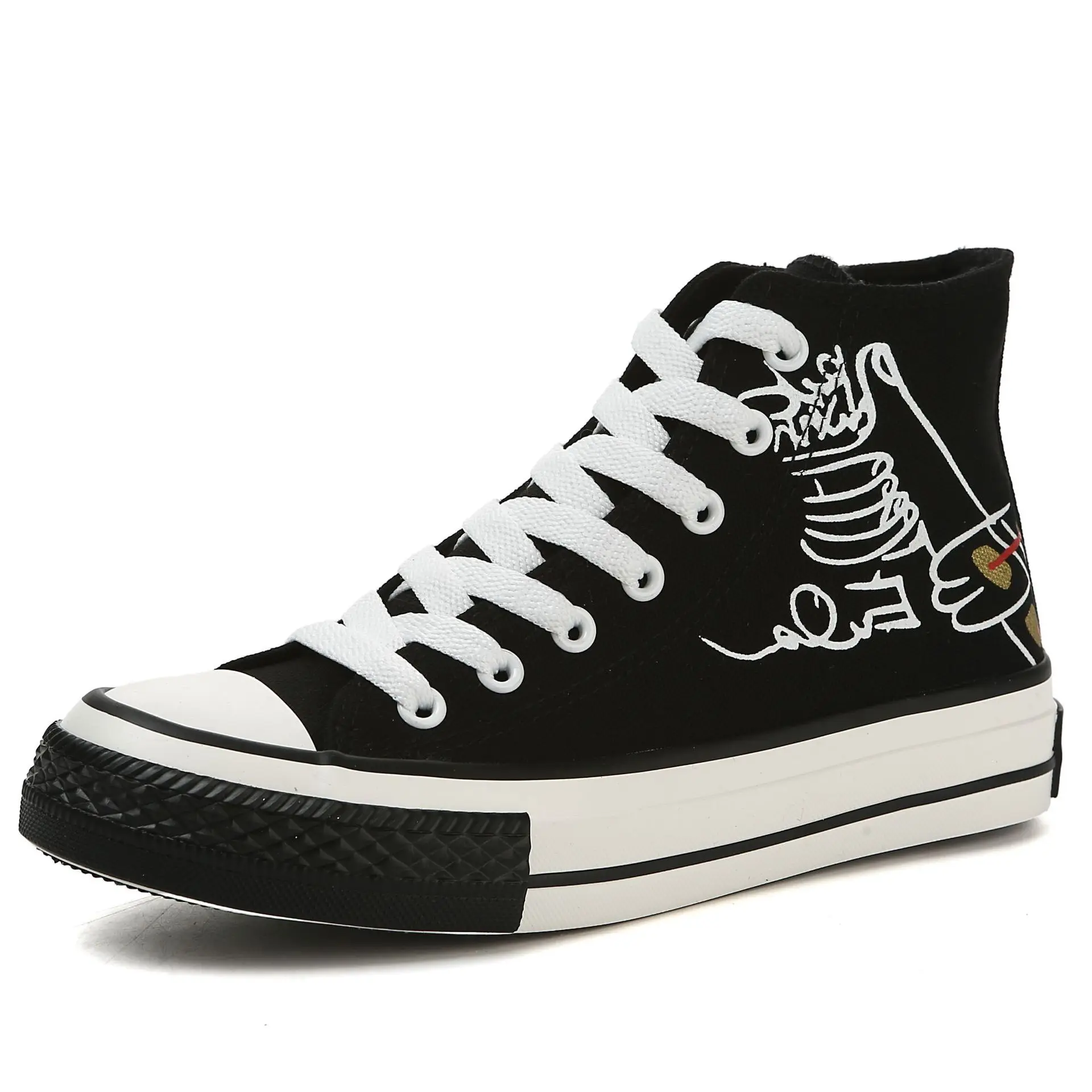 

Women Sneakers High Top Canvas Shoes Woman Casual Shoes Sneakers Ladies Canvas Shoes Vulcanized zapatillas mujer 2019