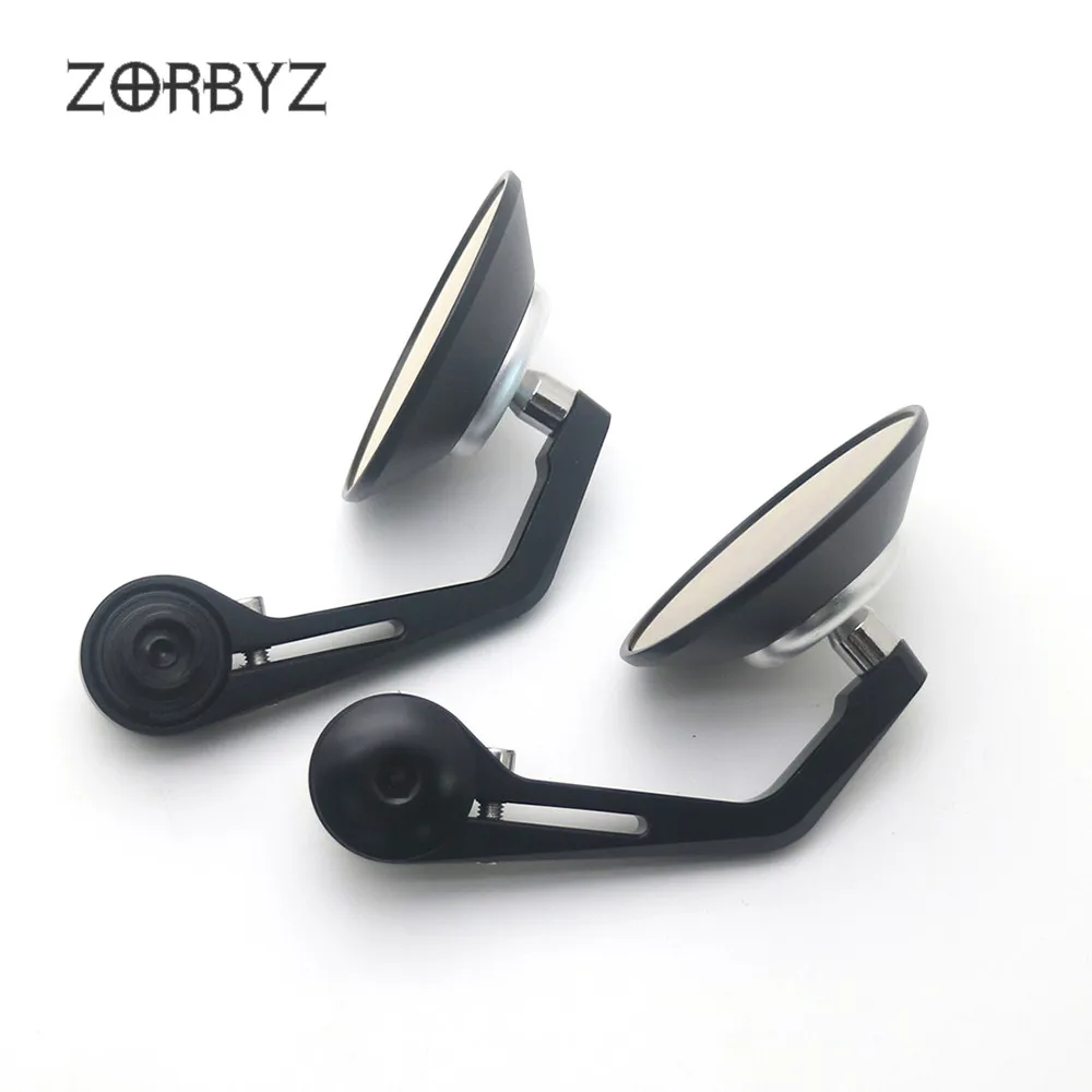 ZORBYZ Черный ЧПУ Алюминиевый Круглый Руль Торцевая сторона зеркала заднего вида резьба внутри для Benelli Leoncino 500 502c 752s BN600 BN300