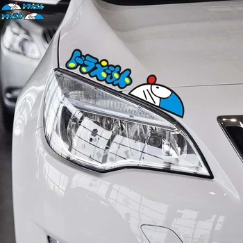 

2pcs/lot Doraemon Car Sticker Lovely Car Styling Decoration Vinyl Decal Reflecitve Sticker for Car Head/Door/Window Decal