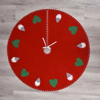 

Christmas Tree Skirt Non-woven Christmas Gnome &Love-heart Pattern Xmas Tree Skirts for Christmas Decorations Indoor
