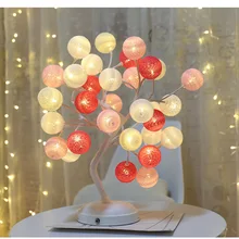 Рождественский подарок на день рождения льняной шар украшение светодиодная атмосферная настольная лампа для спальни прикроватная настольная лампа для кабинета общежития