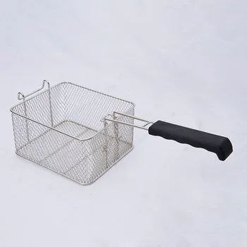 

Stainless Steel Deep Fat Fryer Basket Oil Fried Chips Fish Nuggets Fry Food Kitchen Cook Pan MU8669