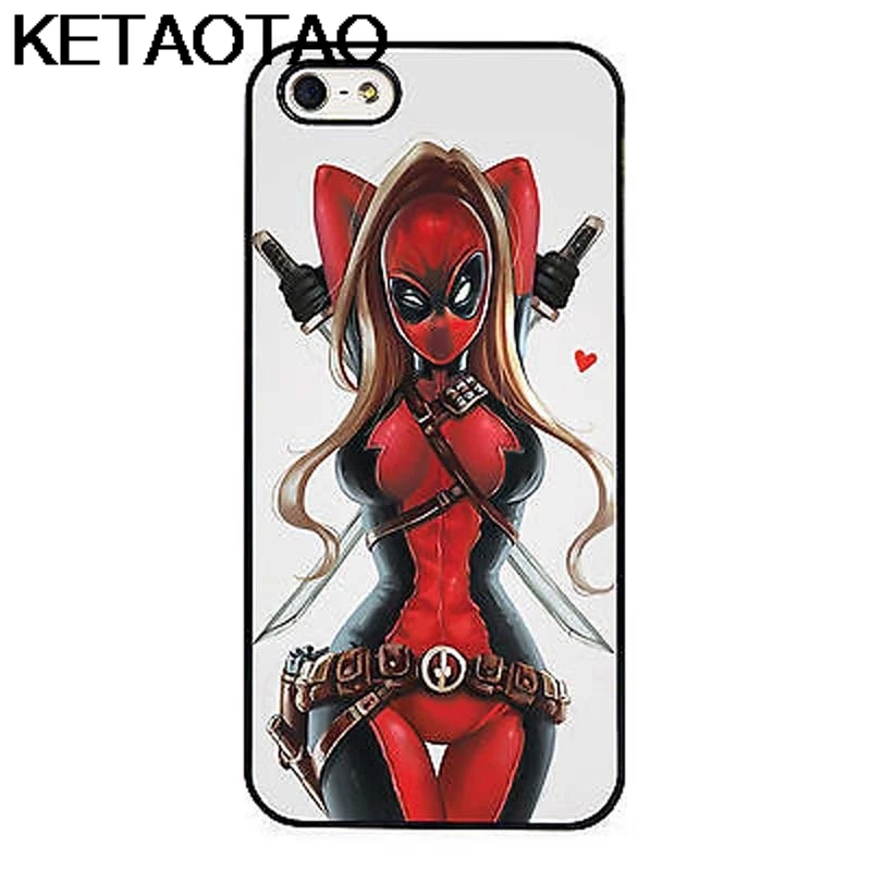 Темно-серый KETAOTAO Deadpool потрясающий чехол для телефона в стиле комиксов Marvel s для iPhone 4S, 5S, 6 S, 7, 8 X Plus, XR, XS Max, чехол из мягкого ТПУ, резины, силикона - Цвет: Темно-серый