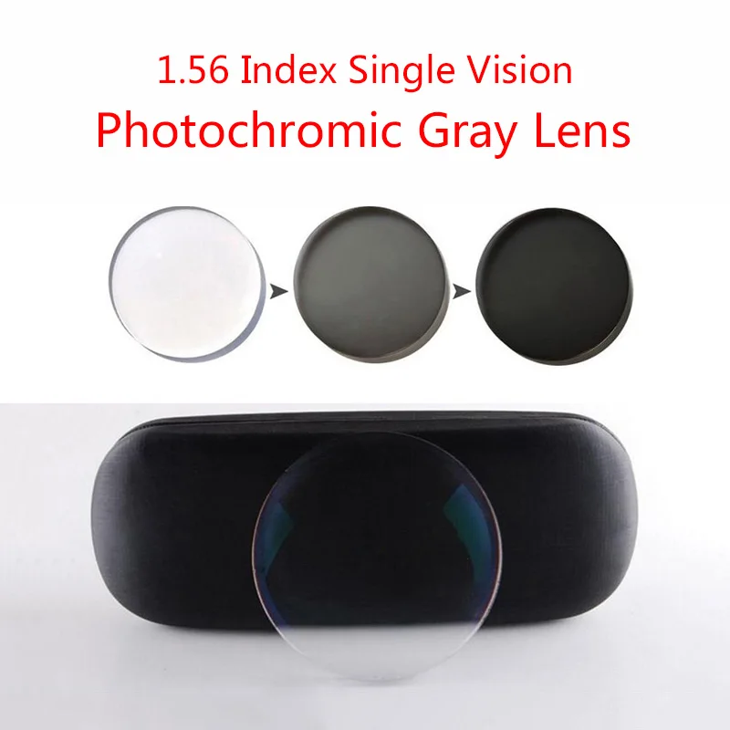 1.56 Photo Gray Lens Титановые круглые очки, оправа для мужчин и женщин, прозрачные линзы, очки для близорукости, оптическая оправа для очков, оправы для очков по рецепту - Цвет оправы: 1.56 Photo Gray Lens