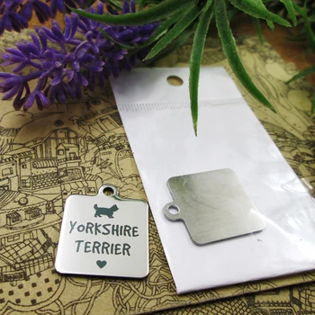 

10pcs--"Yorkshire Terrier"stainless steel charms more style for choosing DIY Charms pendants for necklace