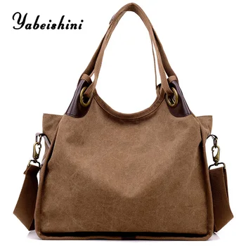 

New Women's canvas Tote travel bag lady shoulder bag sac a main luxury brand handbags Grey Casual messenger bag Shopping Bag