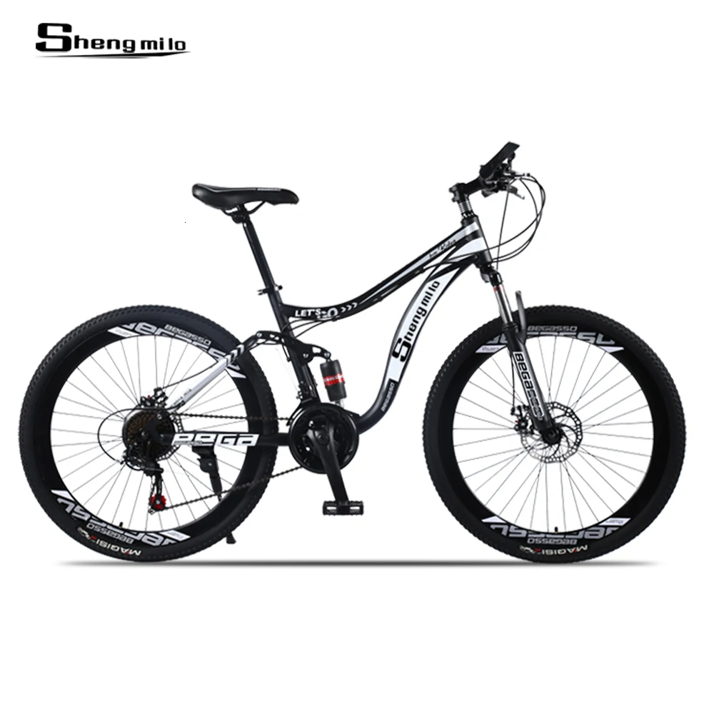 Perfect Shengmilo  mountain bike 26 -inch steel 21 -speed bicycles dual disc brake variable speed street bikes racing bike 11