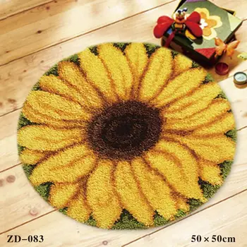 

1Pcs Yarn Segment Embroidered Seat Cushion Carpet Embroidered Mats Thick Wool Handmade，
