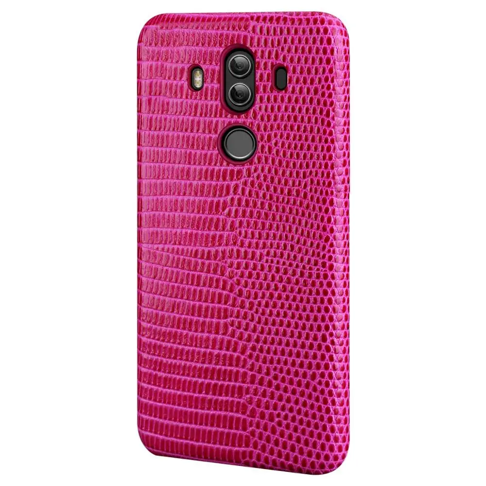 Для huawei Mate 10 Pro чехол для телефона Роскошный чехол из натуральной кожи с узором ящерицы ручной работы Классический чехол для huawei P20 P30 Pro - Цвет: 3